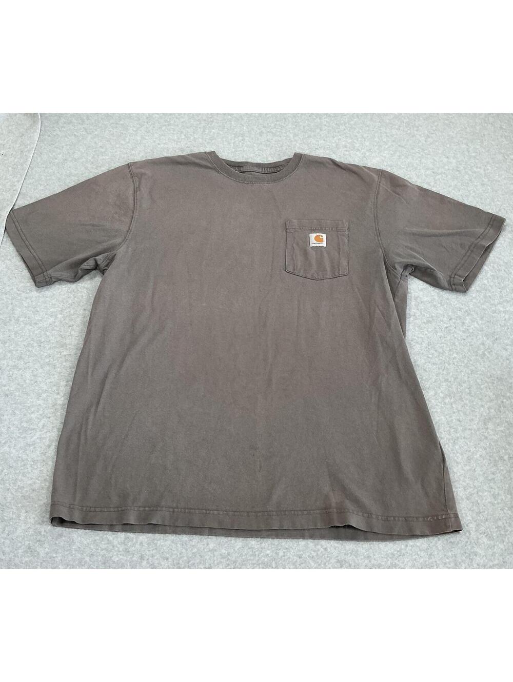 Carhartt K87 Pocket T Shirt Brown Gray Relaxed Fit Men’s Large